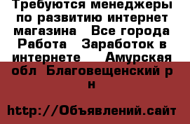 Требуются менеджеры по развитию интернет-магазина - Все города Работа » Заработок в интернете   . Амурская обл.,Благовещенский р-н